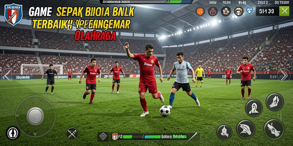 Gameplay intens di lapangan sepak bola dalam 6CF.