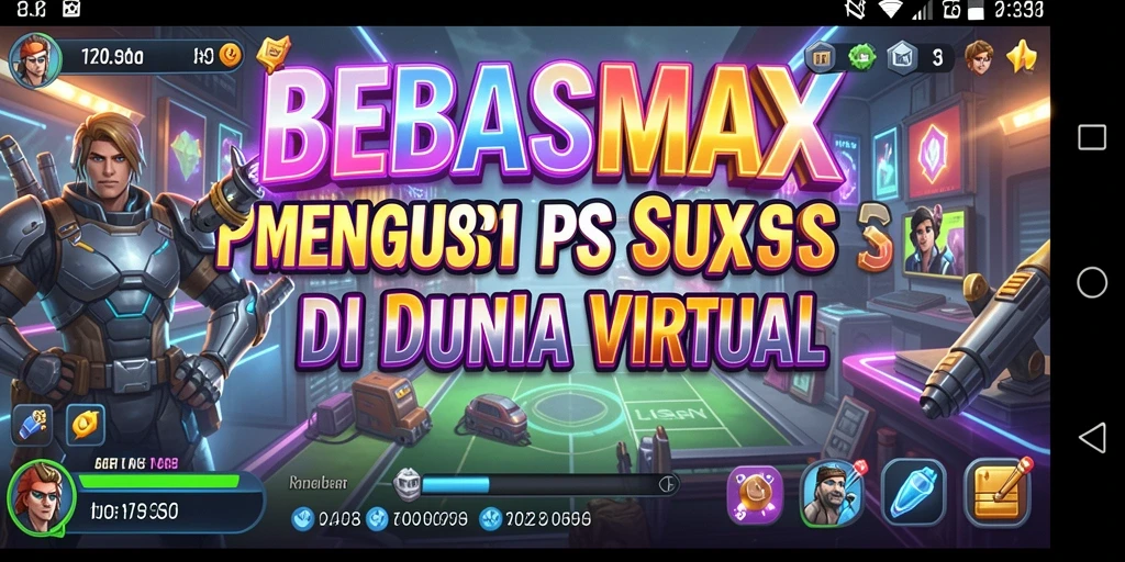 Tampilan gameplay seru di BEBASMAX saat membangun bisnis.
