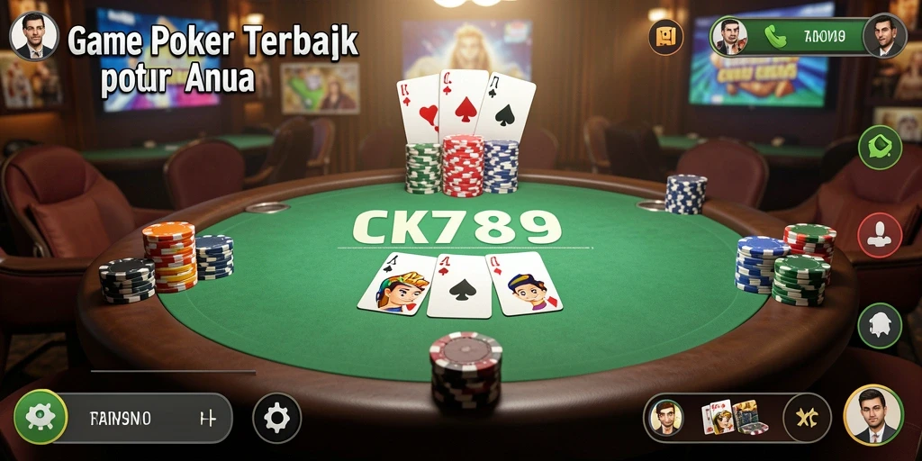 Tampilan gameplay CK789 yang mengasyikkan dan penuh strategi poker.
