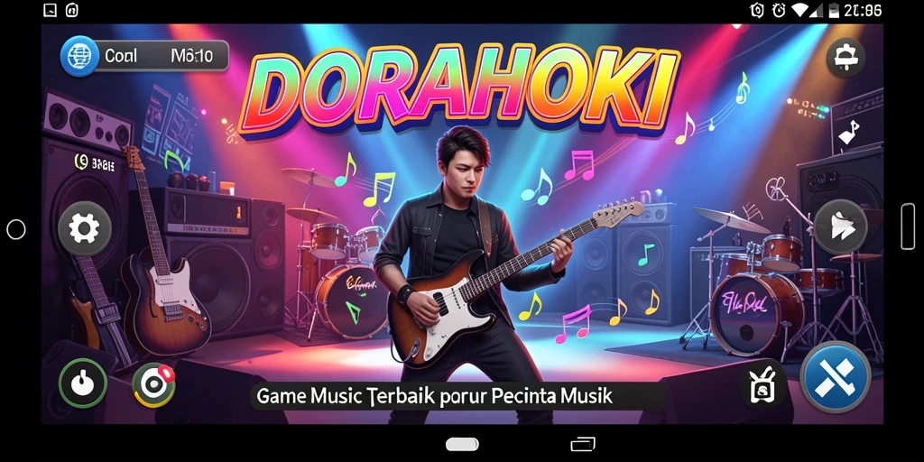 Tampilan gameplay DORAHOKI yang penuh warna dan interaktif.