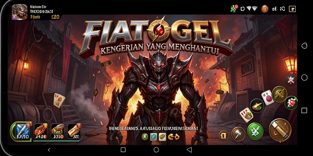 Screenshot gameplay FIATOGEL menampilkan suasana horor yang mencekam.