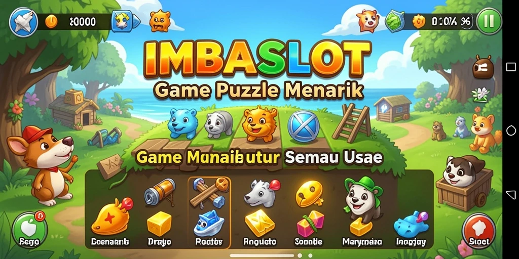 Tampilan menarik dari gameplay Puzzle di IMBASLOT.