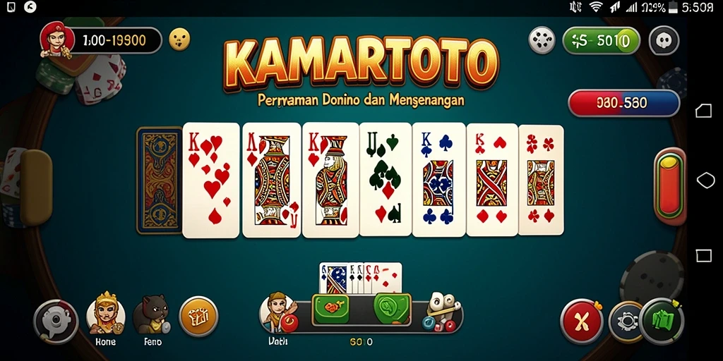 Screenshot KAMARTOTO menampilkan aksi seru dalam permainan Domino.
