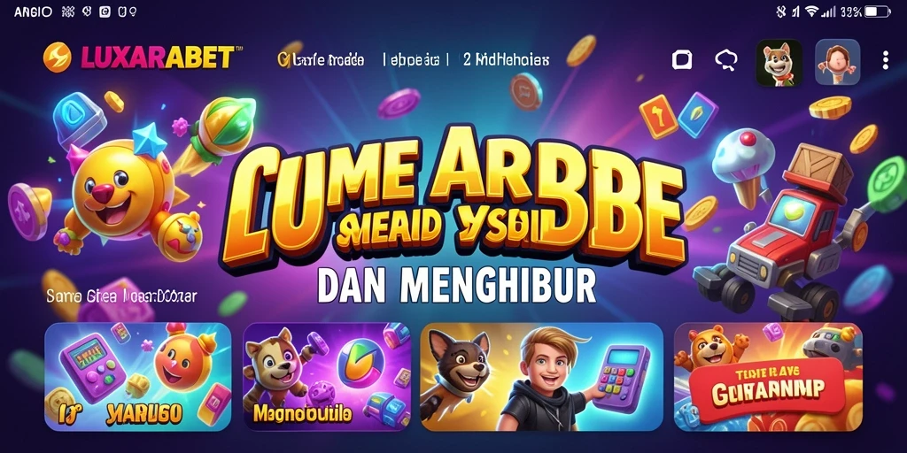 Tangkapan layar gameplay LUXARABET menampilkan aksi seru dan warna-warni.