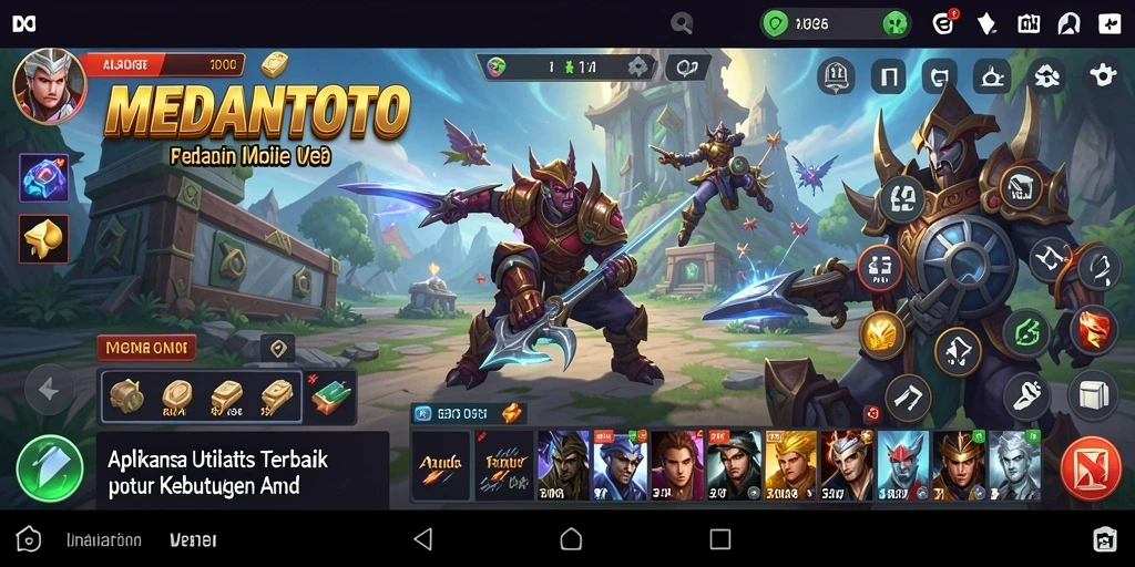 Tampilan antarmuka aplikasi MEDANTOTO yang user-friendly.