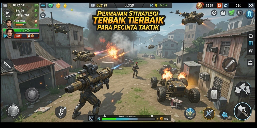 Tangkapan layar dari gameplay OLX128 yang penuh strategi dan aksi.