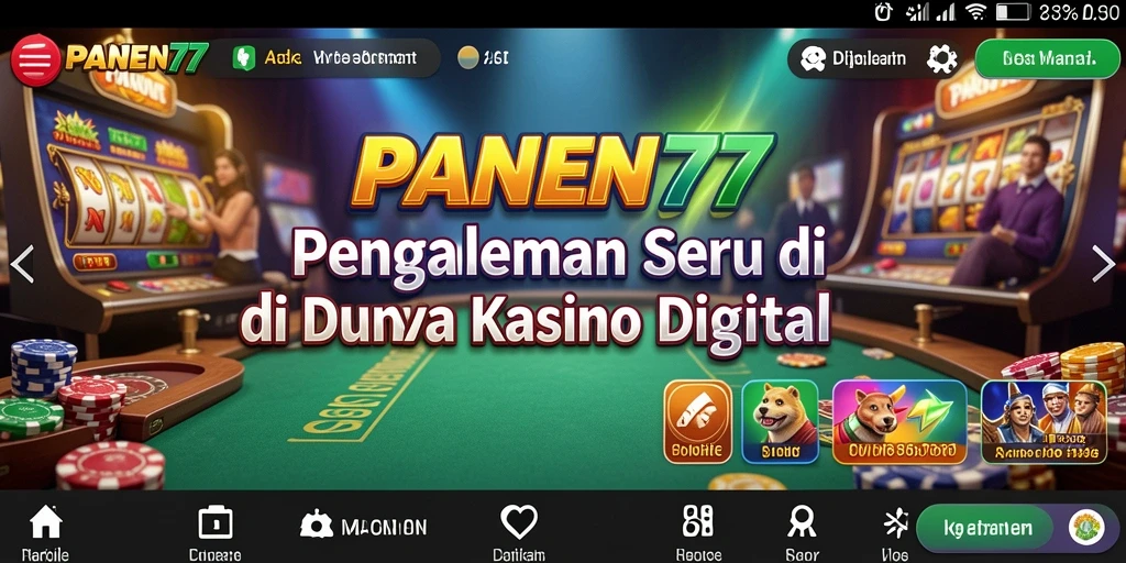 Tampilan menarik dari gameplay Kasino di PANEN77 yang menyenangkan.