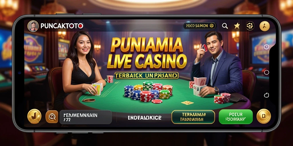 Tampilan gameplay menarik dari PUNCAKTOTO dalam suasana Live Casino.