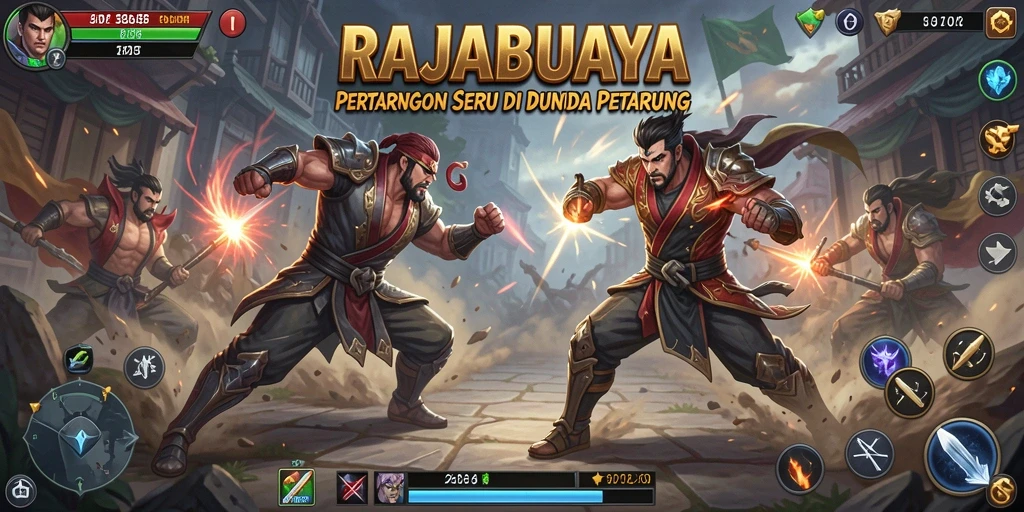 Screenshot gameplay RAJABUAYA menampilkan pertarungan yang mendebarkan.