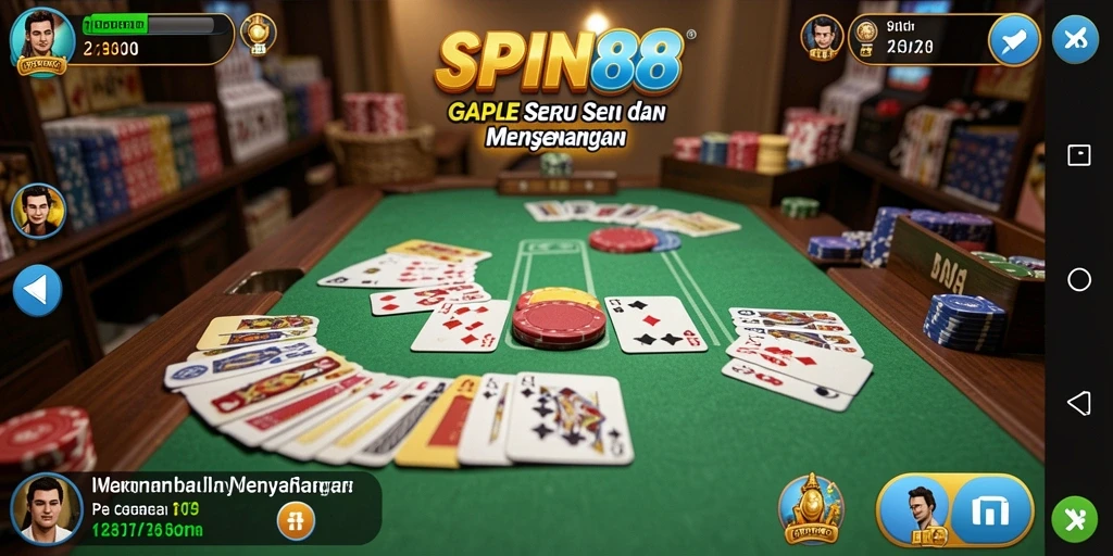 Tangkapan layar gameplay Gaple yang menarik dan seru.